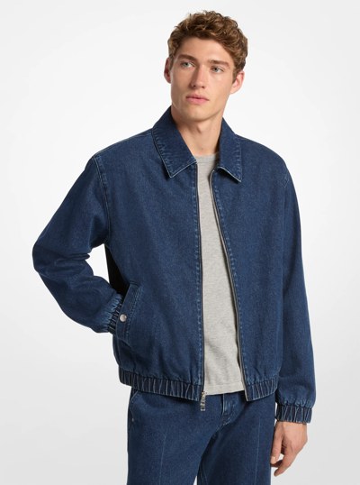 Stretch Denim Shirt Jacket in RINSE | Michael Kors