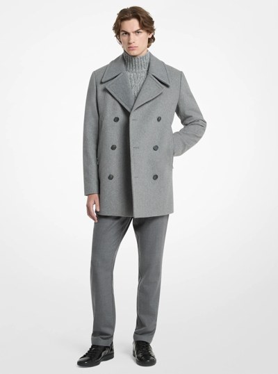 Wool Blend Peacoat in ASH | Michael Kors