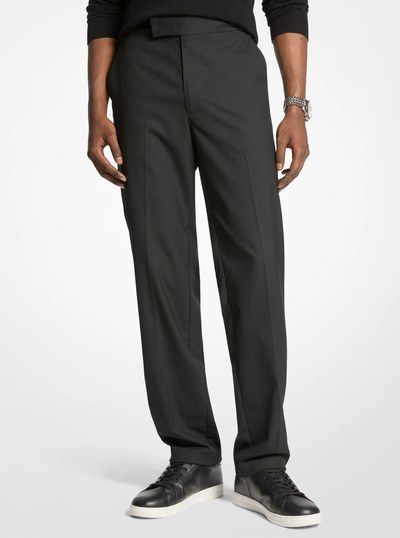 Pleated Tech Pants in BLACK | Michael Kors