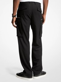 Pantalon cargo en laine extensible