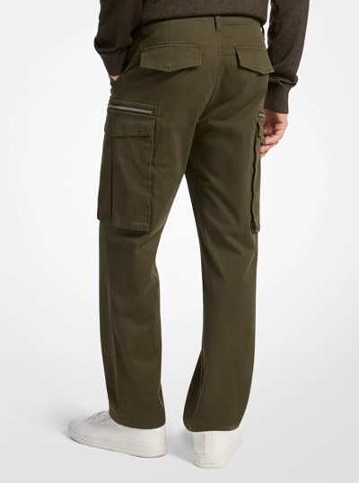 Pantalon cargo en coton extensible &agrave; fermeture &eacute;clair in LIERRE | Michael Kors