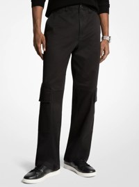 Pantalon cargo en coton extensible