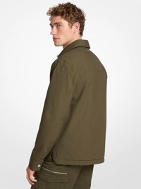 Stretch Cotton Padded Shirt Jacket