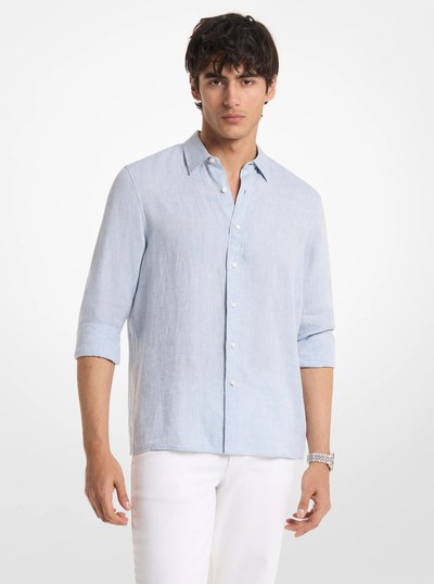 Classic-Fit Linen Shirt in CHAMBRAY | Michael Kors