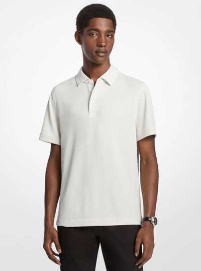 Waffle Knit Polo Shirt in CARBON GREY | Michael Kors