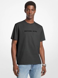 Textured Logo Cotton T-Shirt