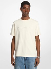 Textured Logo Cotton T-Shirt