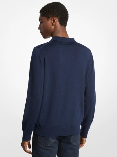 Wool Polo Sweater in MIDNIGHT | Michael Kors
