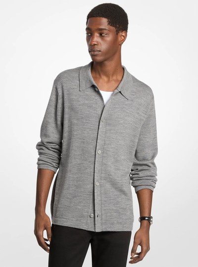 Wool Shirt in ASH | Michael Kors