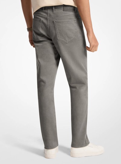 Finn Straight-Fit Stretch Denim Jeans in GUNMETAL | Michael Kors