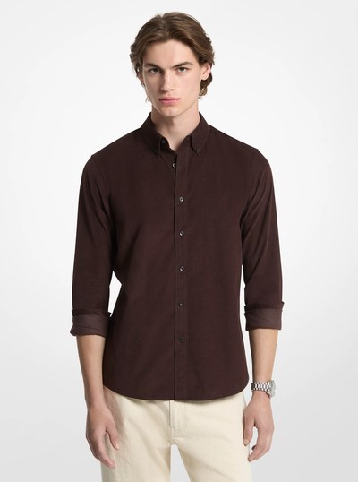 Cotton Corduroy Shirt in CHOCOLATE | Michael Kors