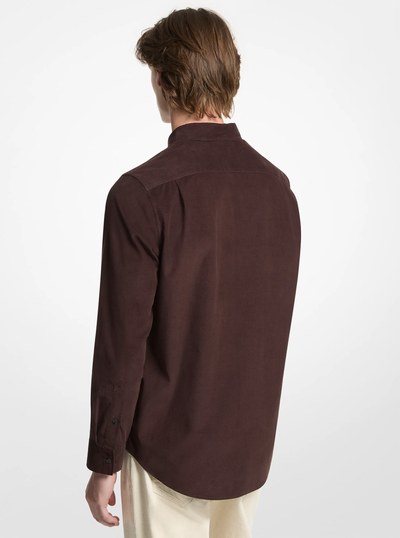 Cotton Corduroy Shirt in CHOCOLATE | Michael Kors