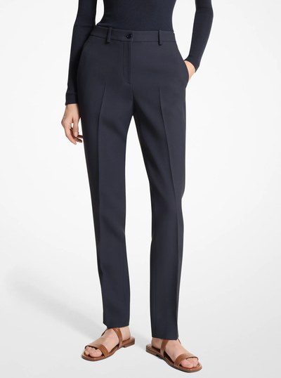 Samantha Double Crepe Sabl&eacute; Pants in MIDNIGHT | Michael Kors
