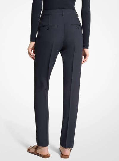 Samantha Double Crepe Sabl&eacute; Pants in MIDNIGHT | Michael Kors
