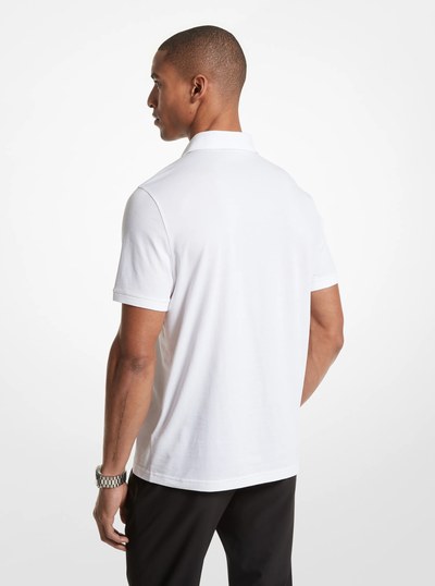Stretch Pima Cotton Polo in WHITE | Michael Kors