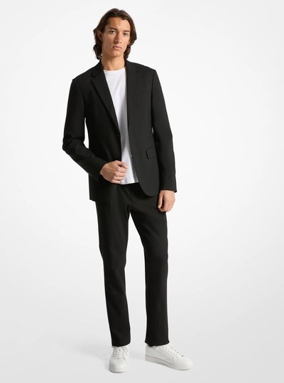 Stretch Tech Tailored Blazer in BLACK | Michael Kors