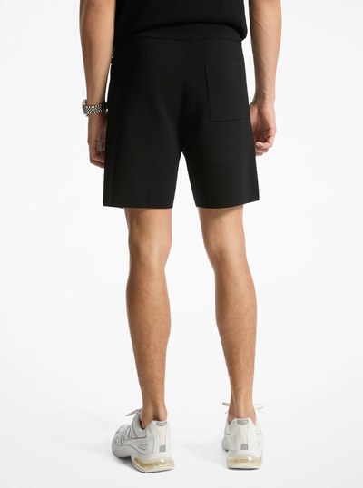 Cotton Drawstring Shorts in BLACK | Michael Kors