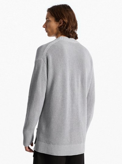 Ribbed Cotton Sweater in HEATHER GREY | Michael Kors