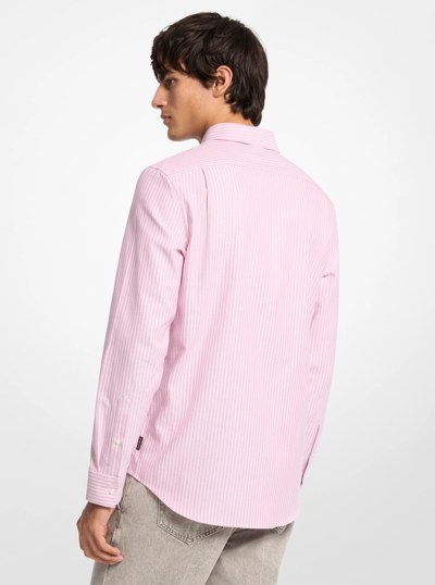 Classic-Fit Striped Cotton Shirt in ROSEWOOD | Michael Kors