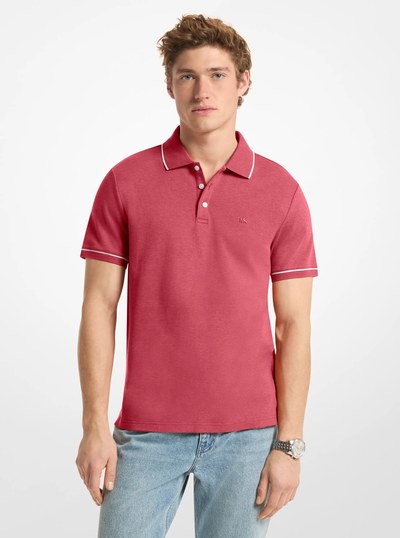 Cotton Polo Shirt in LT BRY SB HR | Michael Kors