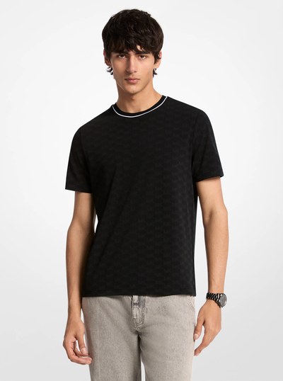 Logo Jacquard T-Shirt in BLACK | Michael Kors
