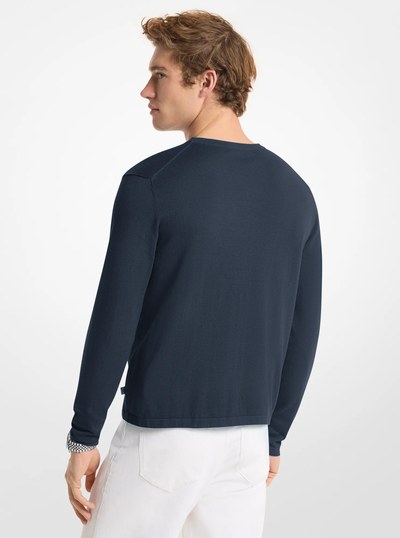 Cotton Jersey Sweater in MIDNIGHT | Michael Kors