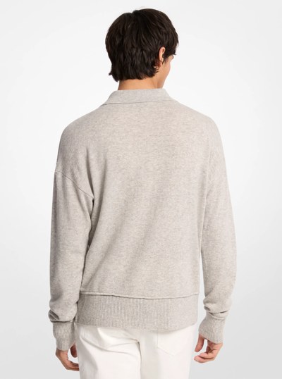 Polo de style chandail en laine in GRIS PIERRE | Michael Kors