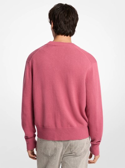 Polo de style chandail en m&eacute;lange de laine et de coton in BOIS DE ROSE | Michael Kors