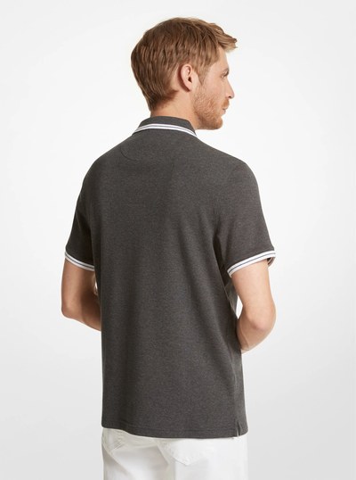 Greenwich Cotton Polo Shirt in CHARCOAL | Michael Kors