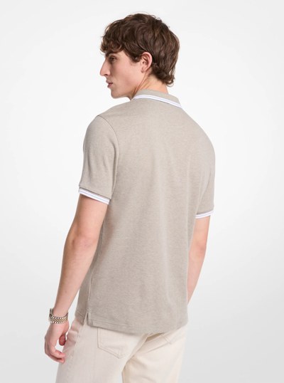 Greenwich Cotton Polo Shirt in DUSTY SAGE HEATHER | Michael Kors