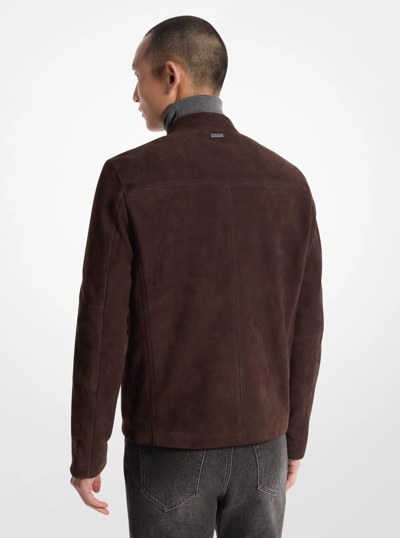 Suede Racer Jacket in CHOCOLATE | Michael Kors