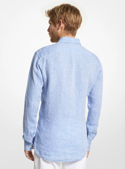 Slim-Fit Linen Shirt in CHAMBRAY | Michael Kors