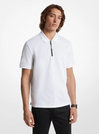 Cotton Half-Zip Polo Shirt