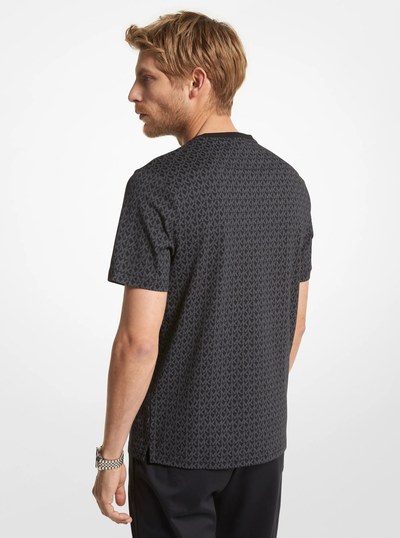 Logo Cotton T-Shirt in BLACK | Michael Kors