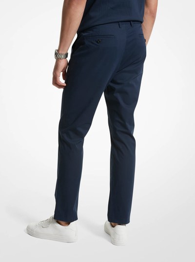 Slim-Fit Cotton Blend Chino Pants in MIDNIGHT | Michael Kors