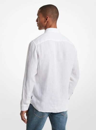 Linen Shirt in WHITE | Michael Kors