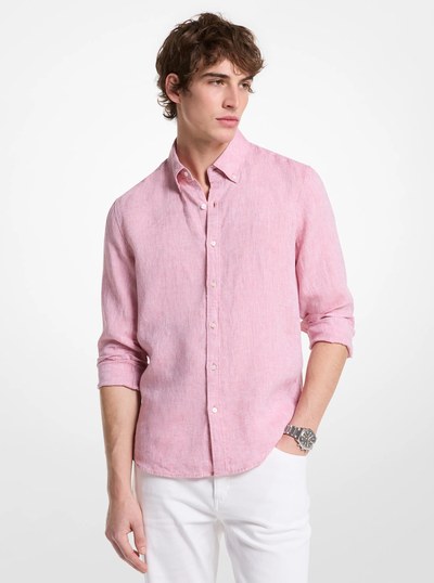 Linen Shirt in DUSTY ROSE | Michael Kors