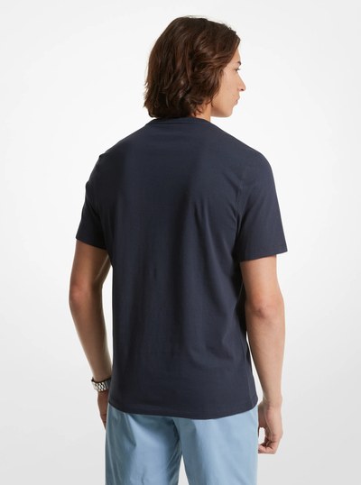 Graphic Logo Cotton T-Shirt in MIDNIGHT | Michael Kors