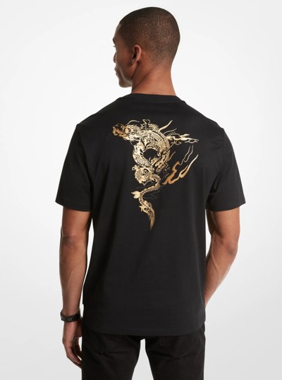 New Year Graphic Logo Cotton Jersey T-Shirt