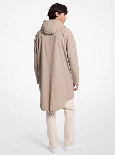 Garment-Dyed Stretch Cotton Poplin Anorak
