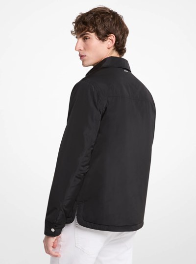 Woven Shirt Jacket in BLACK | Michael Kors