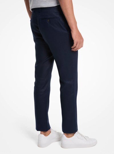 Finn Straight-Fit Linen Pants in MIDNIGHT | Michael Kors