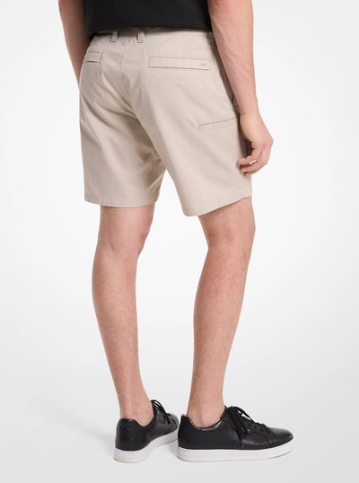 Stretch Cotton Shorts in DUNE | Michael Kors