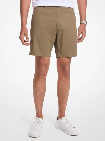 Short en coton extensible in VERT SAFARI | Michael Kors