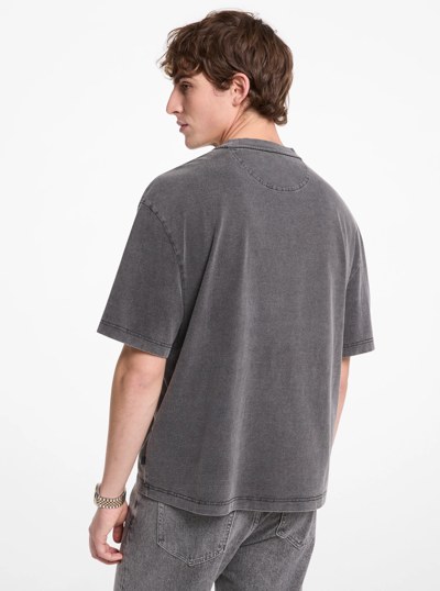 Logo Cotton Jersey T-Shirt in BLACK | Michael Kors