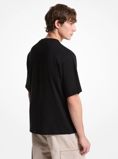 Logo Cotton T-Shirt in BLACK | Michael Kors