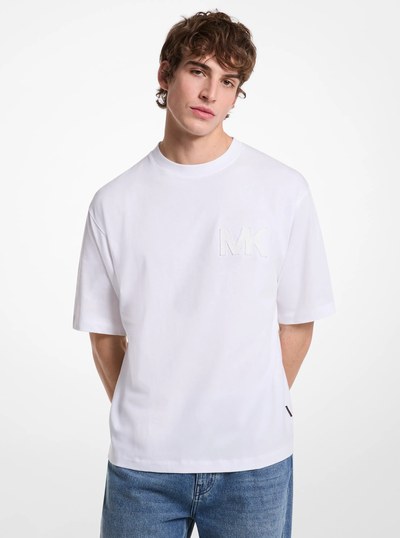 Logo Cotton T-Shirt in WHITE | Michael Kors