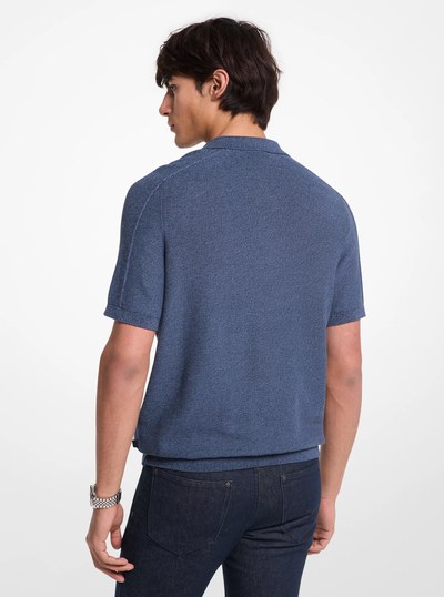 Polo de algod&oacute;n moulin&eacute; in CHAMBRAY OSCURO | Michael Kors