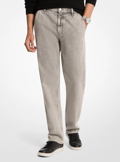Finn Straight-Fit Stretch Denim Jeans in LTCONCRTWSH | Michael Kors