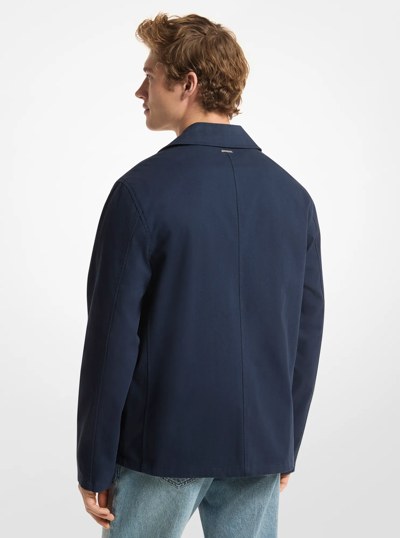 Cotton-and-Linen Blend Chore Coat in MIDNIGHT | Michael Kors